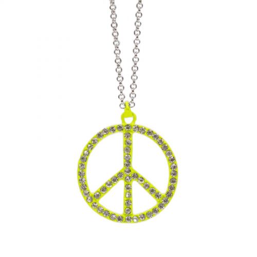 Collier 60 cm, peace and love 