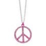 Collier 60 cm, peace and love Fuchsia - 3054-29567