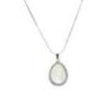 Collier femme, Coeur en strass, XS-2259 Silver (White) - 9800-29591