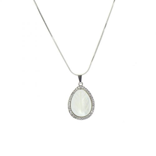 Collier fantaisie cristal NOELLA Argenté (Blanc) - 9800-29591