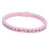 Bracelet silicone strass, 4257 Noir Rose - 4258-29815