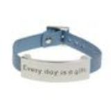 Bracelet similicuir every day is a gift Bleu (Argenté) - 8059-29830