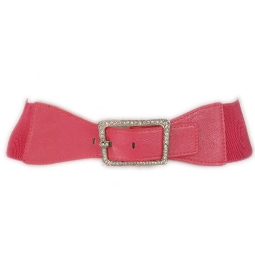 Rhinestone buckle Elasticated Woman Belt, ISRAA