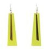 Earrings steel sheet 2062 Neon Yellow - 2062-30091