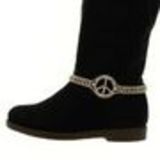 Paire de bijoux de bottes peace and love LYA Doré - 3878-30200