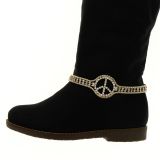 Paire de bijoux de bottes peace and love LYA