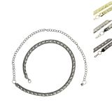 Woman's Lady Fashion Metal Chain Style Belt with Strass, LILIAN