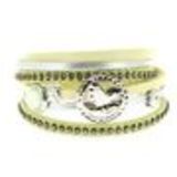 Bracelet double tours de strass, 8046 Bleu-Bleu marine Jaune - 9442-30439