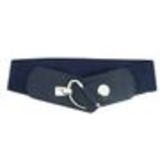 Wide Waist with Silver Buckle Elasticated Woman Belt ELVIRE