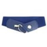 Wide Waist with Silver Buckle Elasticated Woman Belt ELVIRE