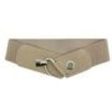 Wide Waist with Silver Buckle Elasticated Woman Belt ELVIRE