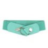 Wide Waist with Silver Buckle Elasticated Woman Belt ELVIRE