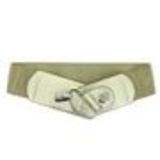 Wide Waist with Silver Buckle Elasticated Woman Belt ELVIRE