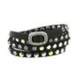 Bracelet wrap clouté strass Yomma Noir - 9838-30789