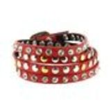 Bracelet wrap clouté strass Yomma Rouge - 9838-30790