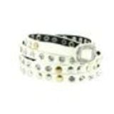 Bracelet wrap clouté strass Yomma Blanc - 9838-30793