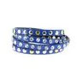 Bracelet wrap clouté strass Yomma Bleu - 9838-30794