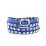Bracelet wrap clouté strass Yomma Bleu - 9838-30795