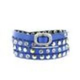 Bracelet 2 tour à strass, 7884 Argent Bleu - 9838-30795