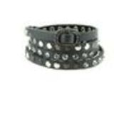 Bracelet wrap clouté strass Yomma Gris foncé - 9838-30797