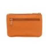 Porte monnaies à zip en cuir KELIANNE Orange - 9840-30825