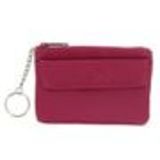 Porte monnaies à zip en cuir KELIANNE Fuchsia - 9840-30911