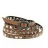 Bracelet wrap clouté strass Yomma Marron - 9838-30923