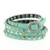 Bracelet wrap clouté strass Yomma Vert Opaline - 9838-30924