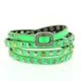 Bracelet wrap clouté strass Yomma Vert - 9838-30925