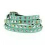 Bracelet wrap clouté strass Yomma Vert Opaline - 9838-30928