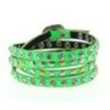 Bracelet wrap clouté strass Yomma Vert - 9838-30929