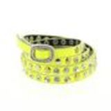 Bracelet wrap clouté strass Yomma Jaune - 9838-30930