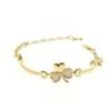Pearl clover bracelet CELESTINA Golden - 9848-31040