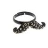 Bague moustache strass Ilina Noir - 1993-31094