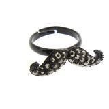 Bague moustache strass ILINA