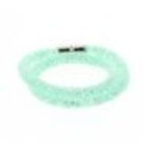 Bracelet glittering rhinestone crystal 9389 Silver Light green - 9408-31383