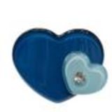 Bague coeur à strass Shirine Bleu pétrole - 1701-31431