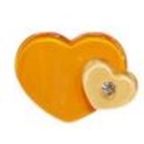 Bague coeur à strass Shirine Orange - 1701-31435