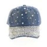 Casquette jeans et strass Faded blue - 9884-31488