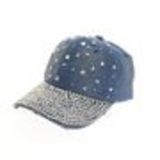 Casquette jeans et strass Faded blue - 9884-31491