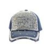 Casquette jeans et strass Denim blue - 7019-31512