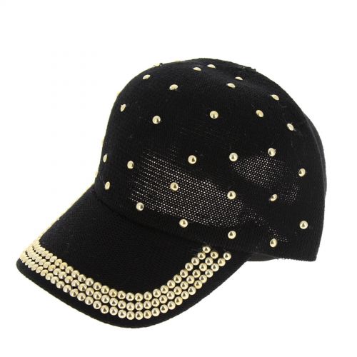 Casquette jeans et strass, 8113 Gris Noir - 9888-31599