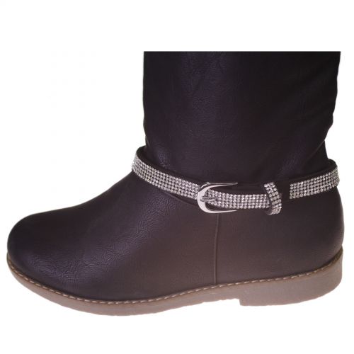 Paire de bijoux de bottes strass cristal DENYA