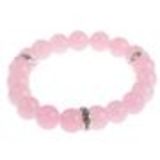 Bracelet extensible en perles de verre, 9028 Noir Rose - 9029-31719