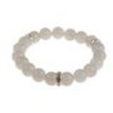 Bracelet extensible en perles de verre, 9028 Noir Light grey - 9029-31720