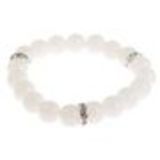 Bracelet extensible en perles de verre, 9028 Noir Blanc - 9029-31721