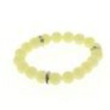 Bracelet extensible en perles de verre, 9028 Noir Ecru - 9029-31730