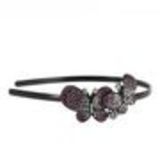 Serre-tête Papillon strass, Rose Violet - 7034-31872