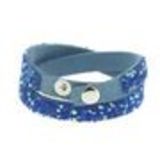 Bracelet double turns 7185 Silver Blue (AB Blue) - 7652-31885