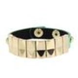 CHERINNE Leatherette bracelet Green (Golden) - 7965-31891